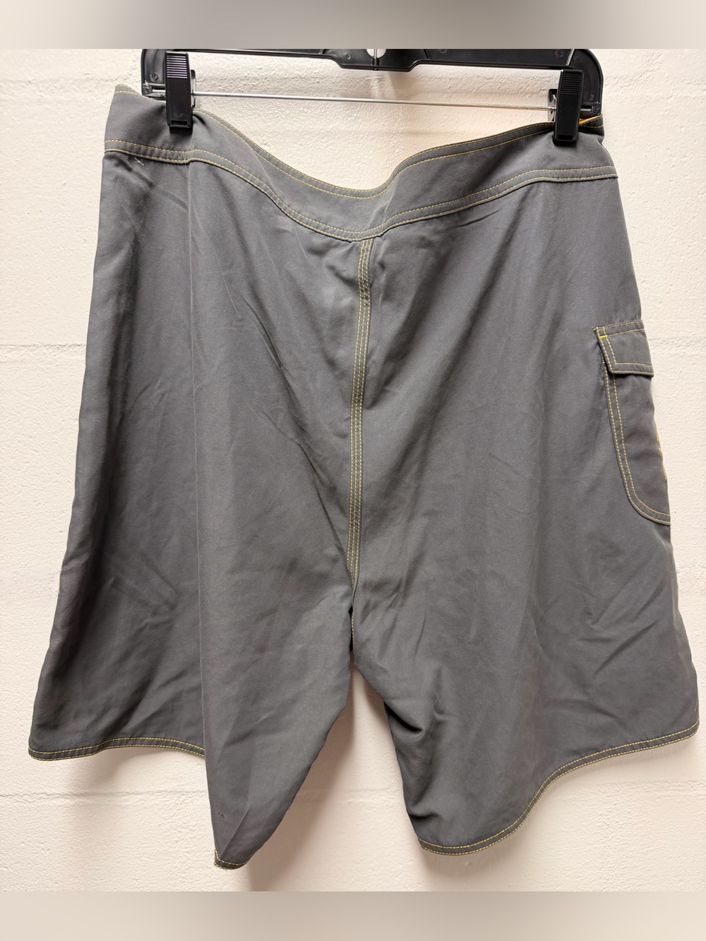 Guy Harvey Gray Swim Trunks with Yellow Accents - Picture 2 of 5
